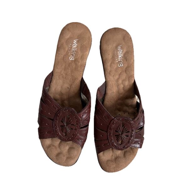 Walking Cradles Shoes - Walking Cradles Comfortable Sandals Brown Wooden Heel | 8.5